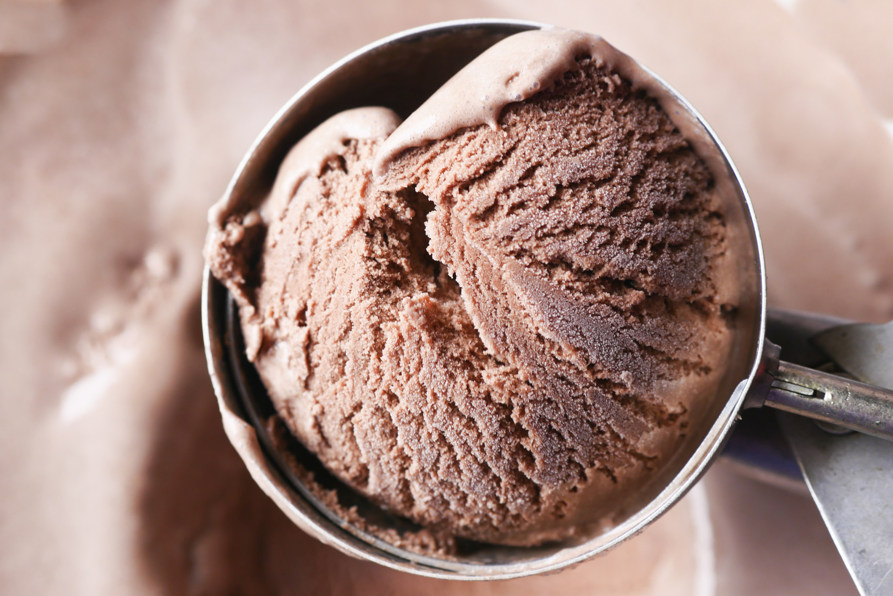 Close up of Chocolate Ice Cream