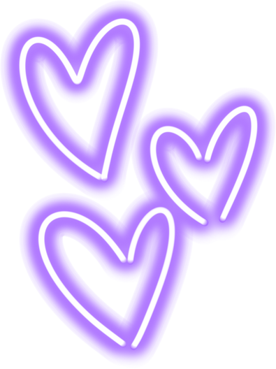 Purple neon love decoration